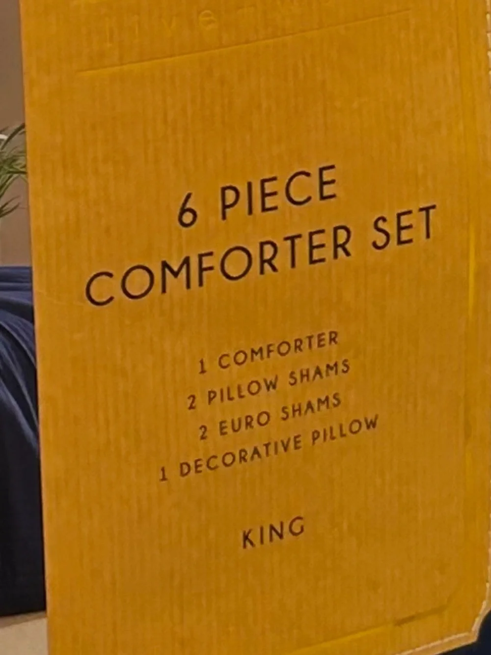 Live Well 6 Piece Blue King Comforter Set with Lumbar Pillow New with Tags